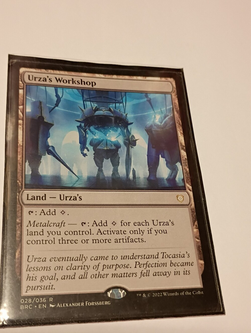 Magic Gathering Card Urza's Workshop - Blue Art Land Card by